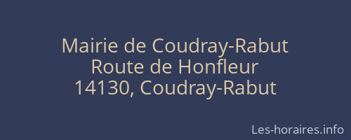 Mairie de Coudray-Rabut