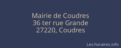 Mairie de Coudres