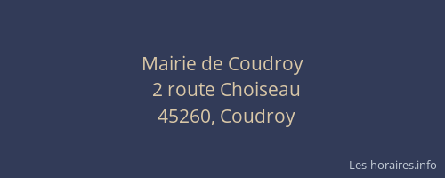 Mairie de Coudroy
