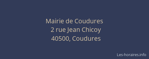 Mairie de Coudures