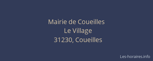 Mairie de Coueilles