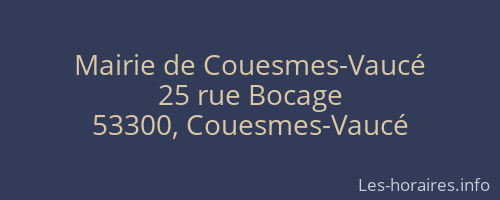 Mairie de Couesmes-Vaucé