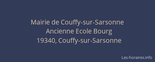 Mairie de Couffy-sur-Sarsonne