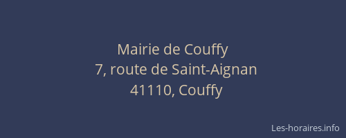 Mairie de Couffy