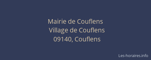 Mairie de Couflens