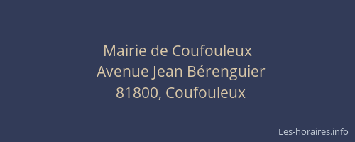 Mairie de Coufouleux