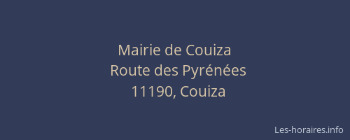 Mairie de Couiza