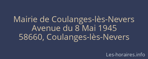 Mairie de Coulanges-lès-Nevers