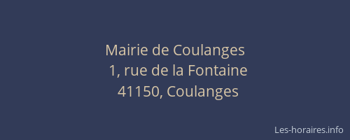Mairie de Coulanges