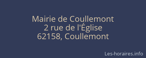 Mairie de Coullemont