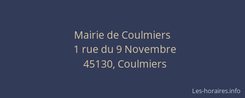 Mairie de Coulmiers