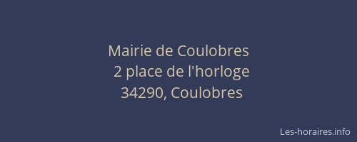 Mairie de Coulobres