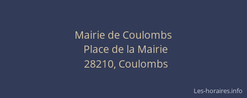 Mairie de Coulombs
