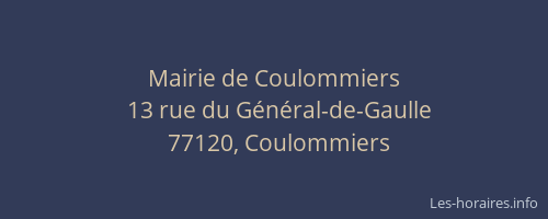 Mairie de Coulommiers