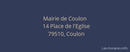 Mairie de Coulon