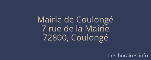 Mairie de Coulongé