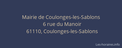 Mairie de Coulonges-les-Sablons