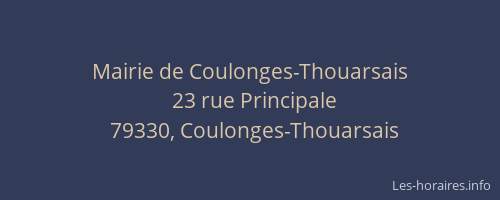 Mairie de Coulonges-Thouarsais