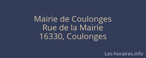 Mairie de Coulonges