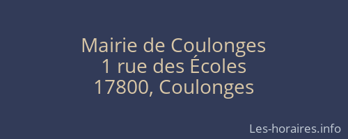 Mairie de Coulonges