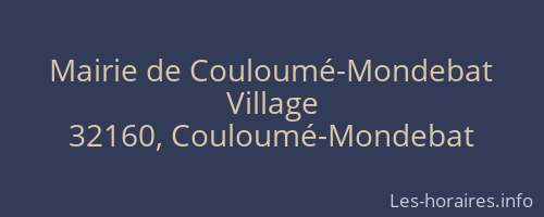 Mairie de Couloumé-Mondebat