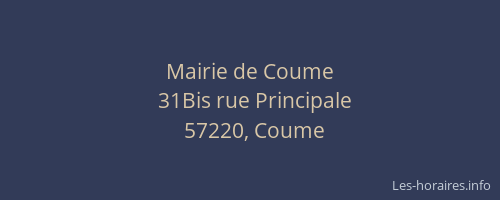 Mairie de Coume