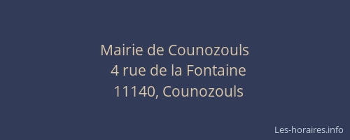 Mairie de Counozouls