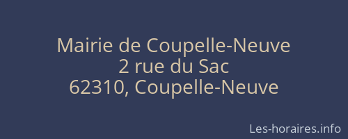 Mairie de Coupelle-Neuve
