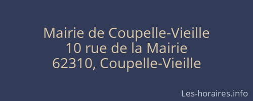 Mairie de Coupelle-Vieille