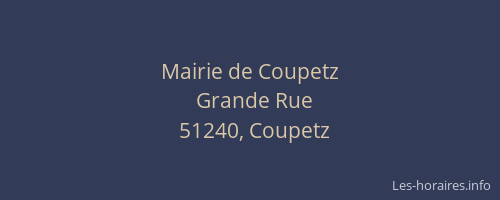 Mairie de Coupetz
