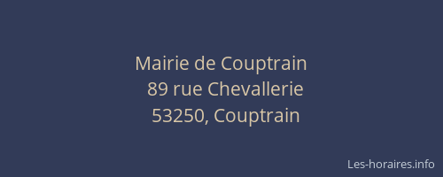 Mairie de Couptrain