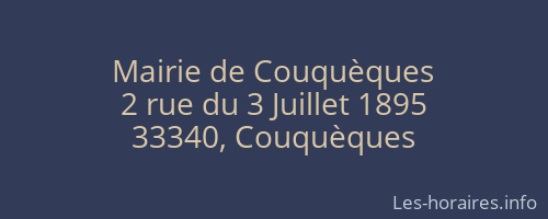 Mairie de Couquèques