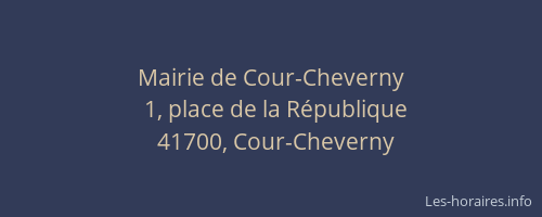 Mairie de Cour-Cheverny