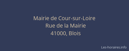 Mairie de Cour-sur-Loire