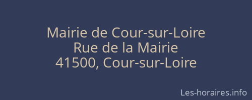 Mairie de Cour-sur-Loire