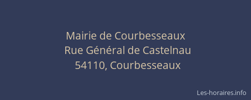 Mairie de Courbesseaux