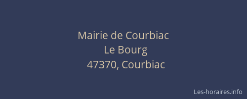 Mairie de Courbiac
