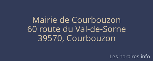 Mairie de Courbouzon