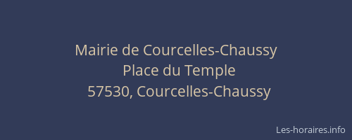 Mairie de Courcelles-Chaussy