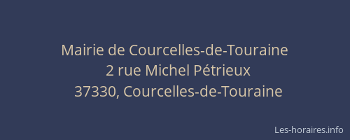 Mairie de Courcelles-de-Touraine