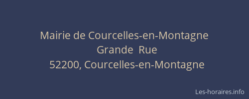 Mairie de Courcelles-en-Montagne