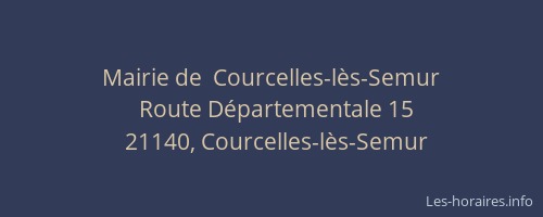 Mairie de  Courcelles-l&egrave;s-Semur