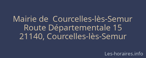 Mairie de  Courcelles-lès-Semur
