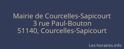 Mairie de Courcelles-Sapicourt