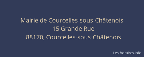 Mairie de Courcelles-sous-Ch&acirc;tenois