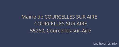 Mairie de COURCELLES SUR AIRE