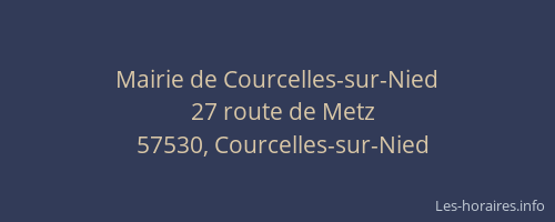 Mairie de Courcelles-sur-Nied