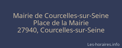 Mairie de Courcelles-sur-Seine