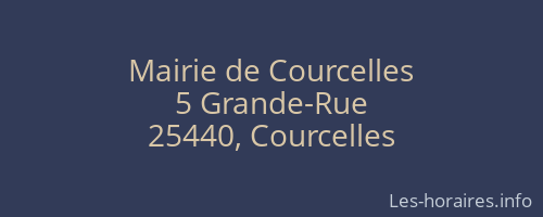 Mairie de Courcelles