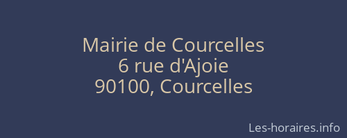 Mairie de Courcelles